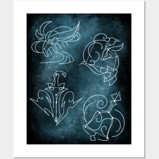 Liyue Cryo Constellations Posters and Art